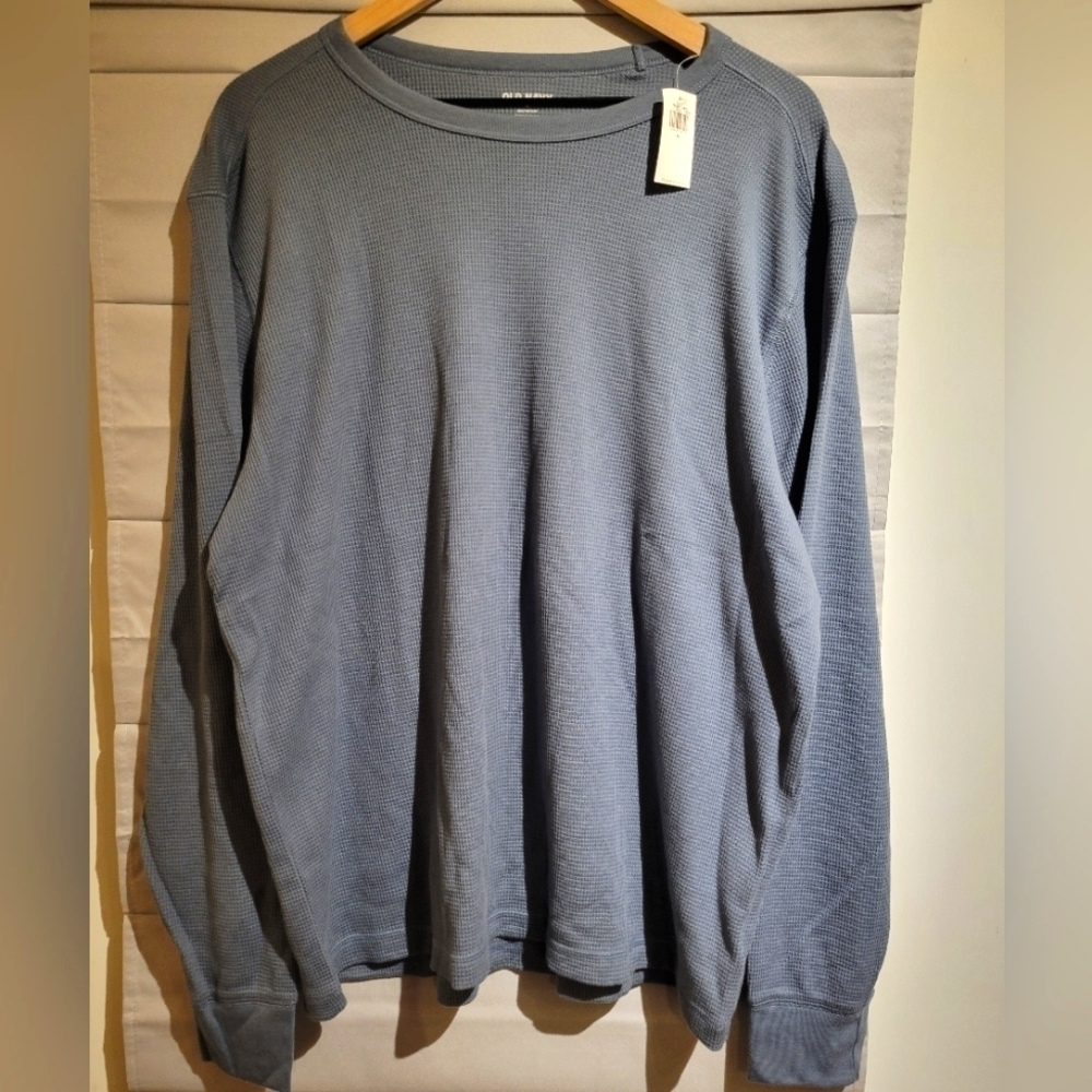 NWT Old Navy men's long sleeve waffle knit top - Picture 2 of 5